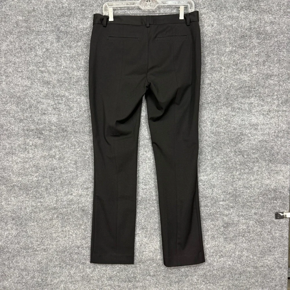 Express Columnist Dress Pants Women 6R Black Straight Leg Mid Rise Stretch Work